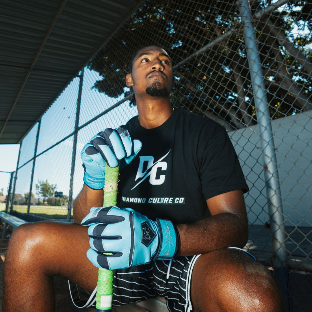 Legacy Blue X Batting Gloves